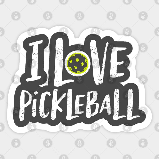 I love Pickleball Shirt Sticker by Silo Co.